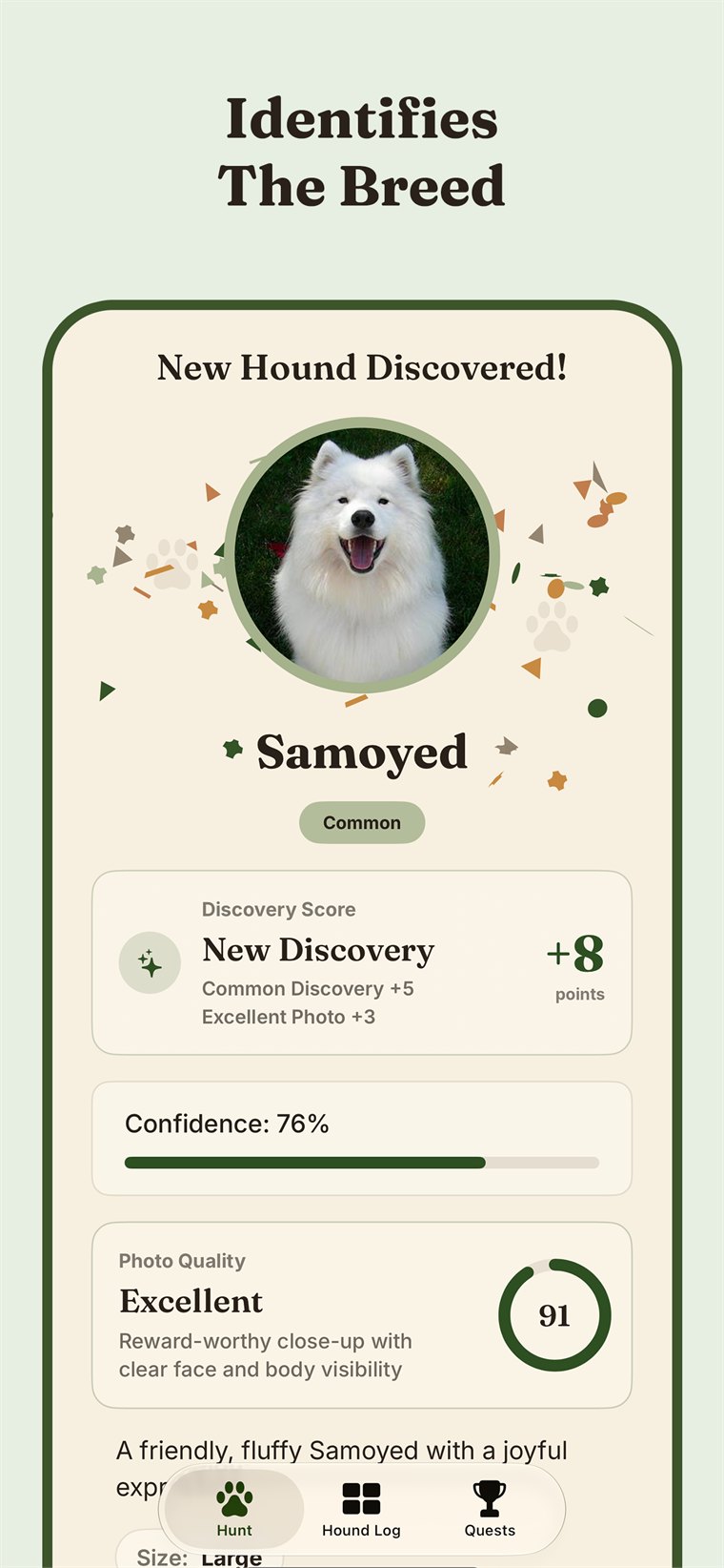 Hound Hunt breed identification result